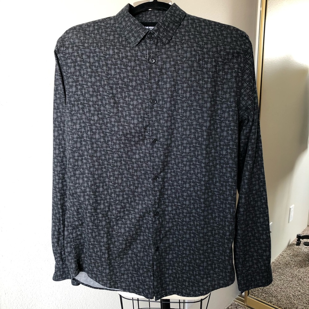 The Kooples Black Patterned Long Sleeve Shirt - Picture 1 of 6
